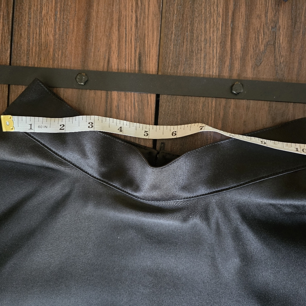 Vixen by Micheline Pitt Black Satin Full Circle Skirt - Picture 5 of 5